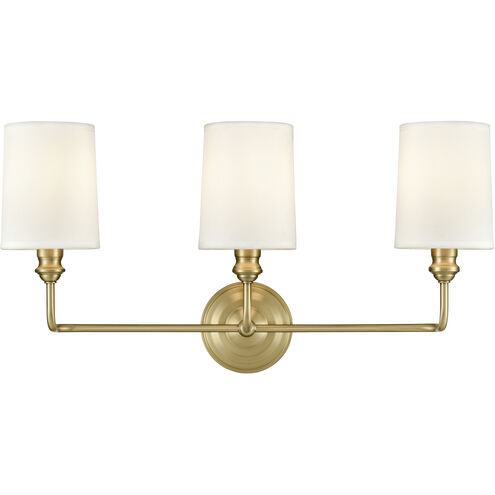 Leena 3 Light 22 inch Vintage Brass Vanity Light Wall Light